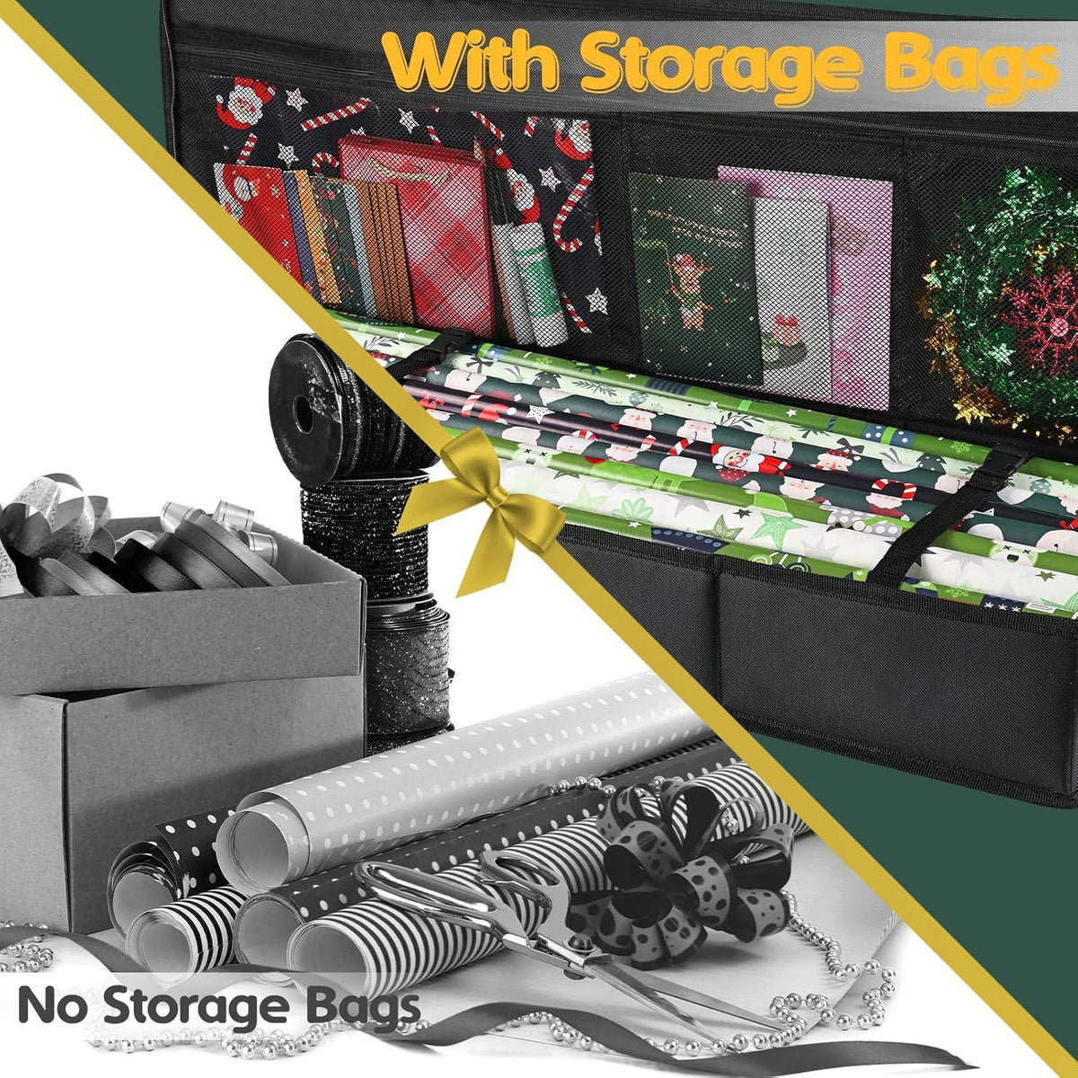 Geschenkpapier Aufbewahrung Organizer 600D Oxford 90x30x12cm