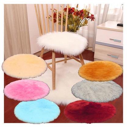 Runder Schaffellteppich Grau – Flauschig & Weich 120cm