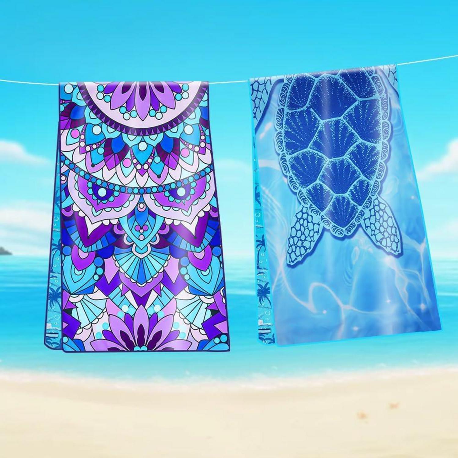 Flintronic Microfiber Oversized Beach Towel 180x80cm Sand