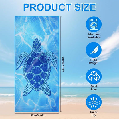 Mikrofaser Strandtuch 180x80cm Sandfrei Leicht Saugfähig Reisehandtuch