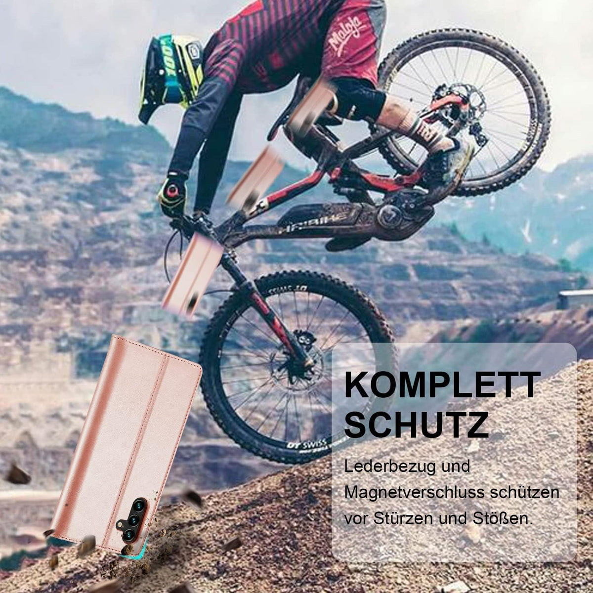 Schutzhülle Samsung A05S Leder Flip Case Wallet Cover + Schutzfolie