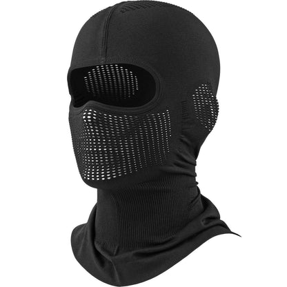 Sturmhaube Motorrad Sommer Atmungsaktiv Balaclava Schwarz