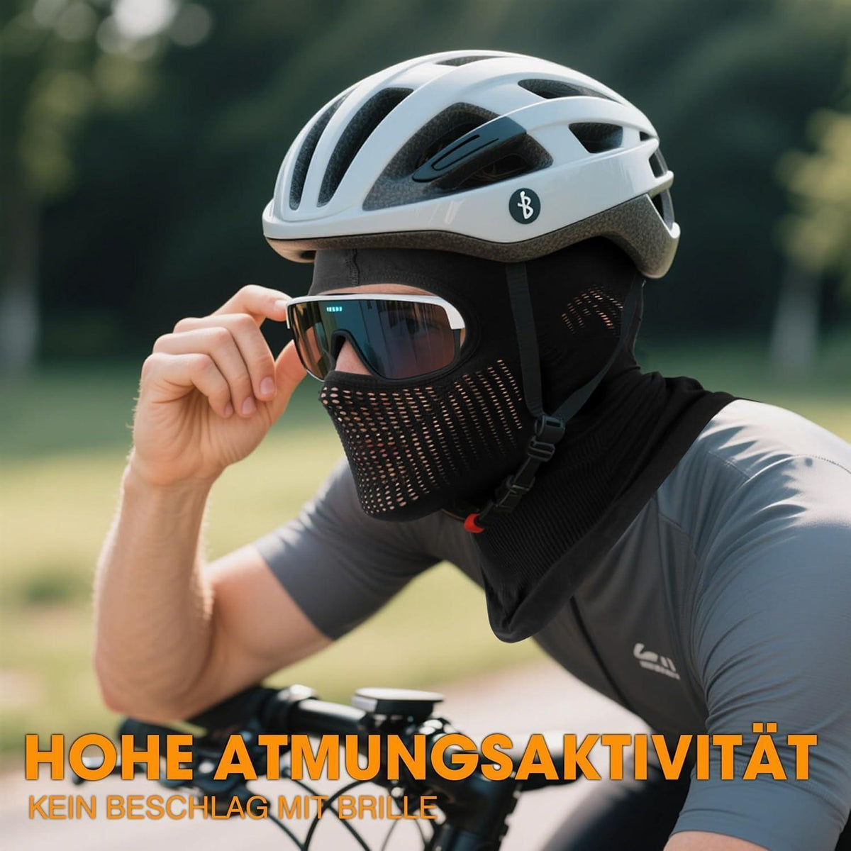Sturmhaube Motorrad Sommer Atmungsaktiv Balaclava Schwarz
