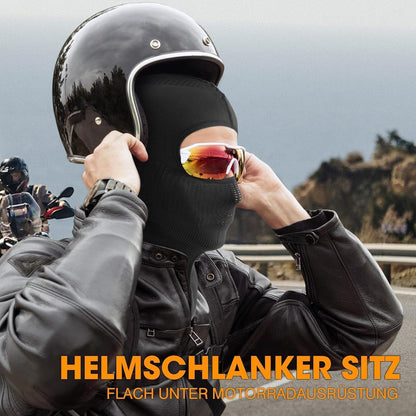 Sturmhaube Motorrad Sommer Atmungsaktiv Balaclava Schwarz