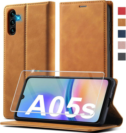 Hülle für Samsung Galaxy A05S Leder Klappbar mit Handy-Ständer
