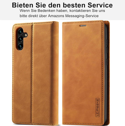 Samsung Galaxy A05S Hülle Leder Wallet Flip Case Schutz Braun