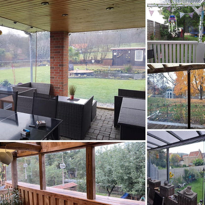 Abdeckplane transparent 3x4m 420g PVC wasserdicht Ösen Garten Plane