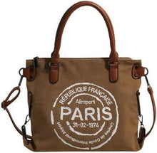 Canvas Handtasche Damen Umhängetasche Schultertasche Braun