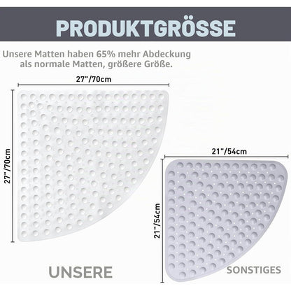 Rutschfeste Duschmatte Eckig 70x70 cm mit Saugnäpfen