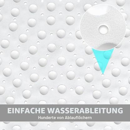 Rutschfeste Duschmatte Eckig 70x70 cm mit Saugnäpfen