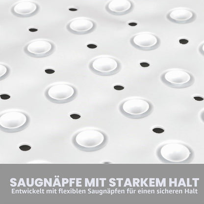 Rutschfeste Duschmatte Eckig 70x70 cm mit Saugnäpfen