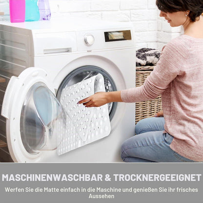 Rutschfeste Duschmatte Eckig 70x70 cm mit Saugnäpfen