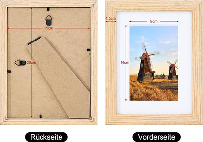 Spotjoy Bilderrahmen 15x20 cm 12er Set Holzrahmen Acrylglas