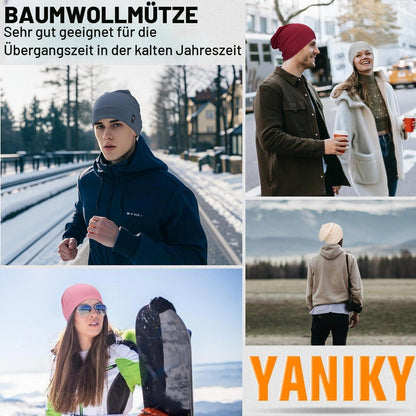 Leichte Baumwollmütze Rot für Damen und Herren