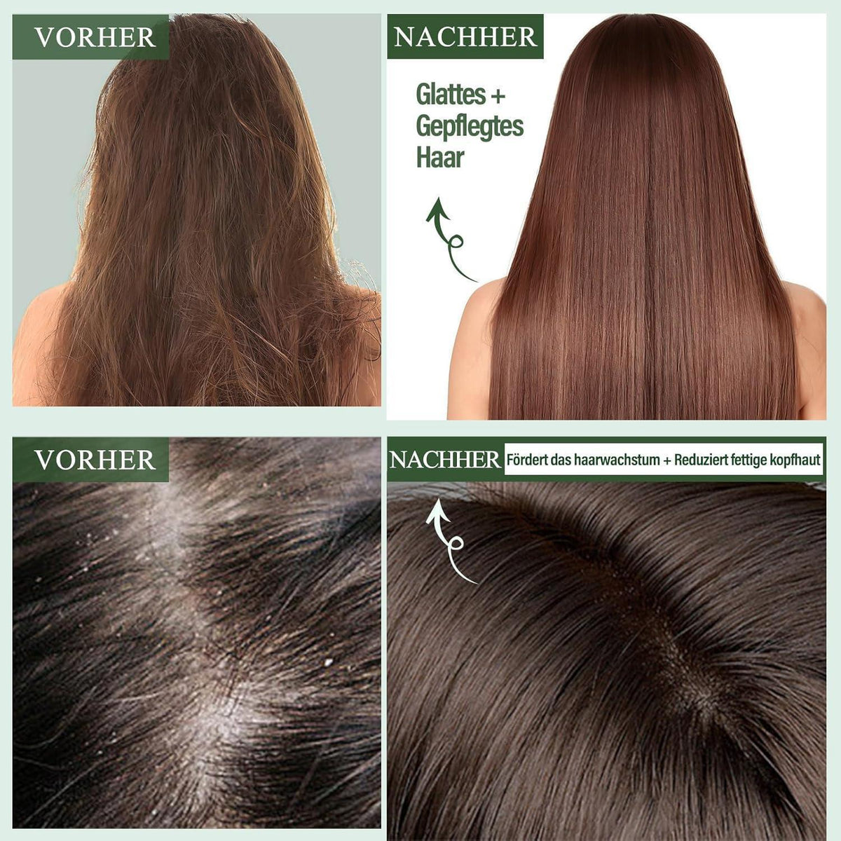 Rosmarin Shampoo & Conditioner Set mit Haarwuchsöl + Bürste