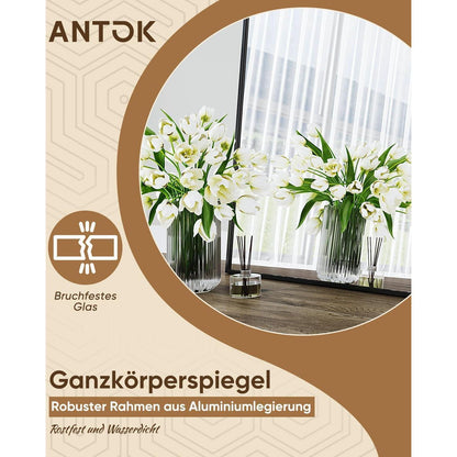 Ganzkörperspiegel Standspiegel gebogen | Modern & Langlebig