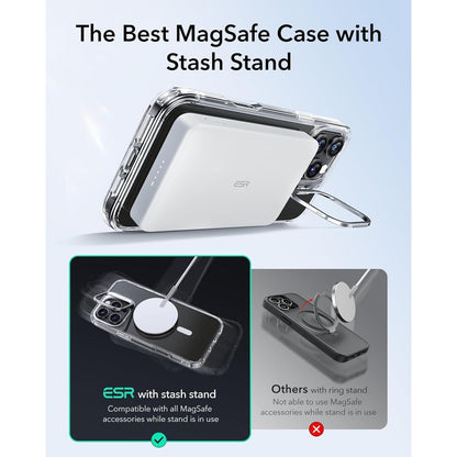 iPhone 16 Pro Hülle mit MagSafe & Ständer, Klar