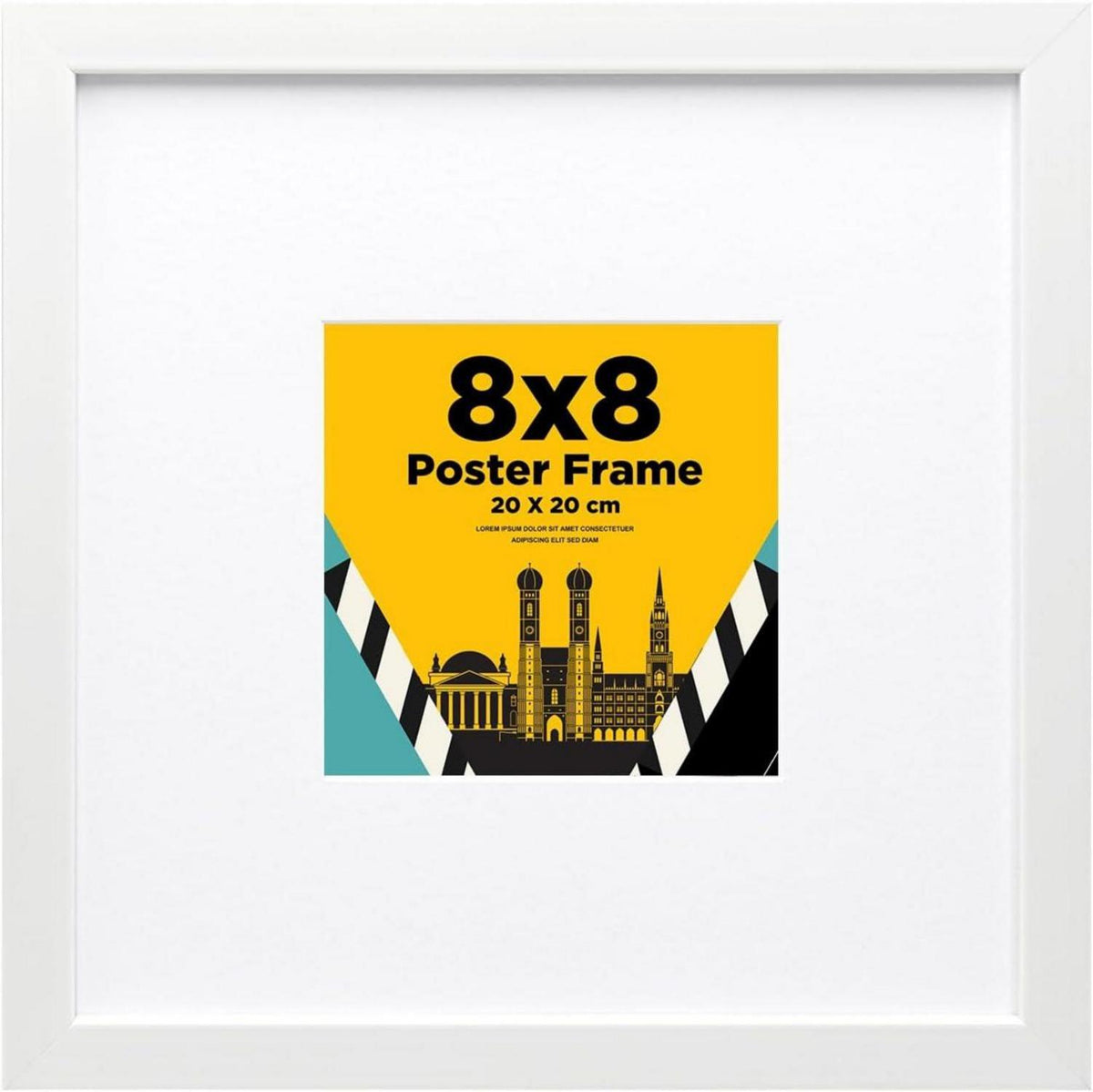Bilderrahmen Holz-Verbund-Fotorahmen echtem Glas 20x20cm für Bilder