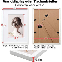 Bilderrahmen Holz A4 Acrylglas Passepartout 21x29.7cm