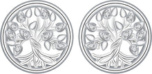 Baum des Lebens Ohrringe Sterling Silber 925 Zirkonia Ohrstecker