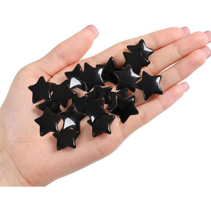Sternkristall Set Obsidian Schmucksteine 20 Stück für Meditation & Deko