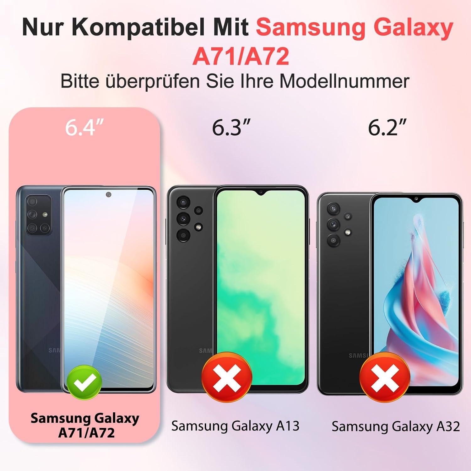 Samsung Galaxy A71/A72 2 Stück Schutzfolie 9H Härte