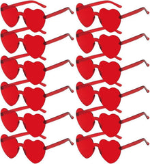 Herz Party Brille Set Lustige Herzform Fasching 12 Stück