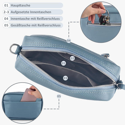 Handy Umhängetasche Echtes Leder Crossbody Bag Kartenhalter