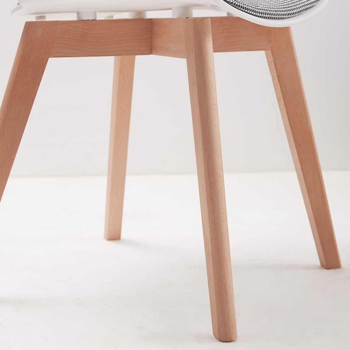 2er-Set Esszimmerstühle Modern Skandinavisch mit Armlehnen Weiß