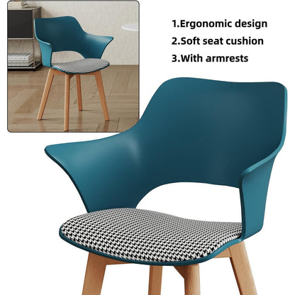 2er-Set Esszimmerstühle Modern Nordic Blau Gepolstert