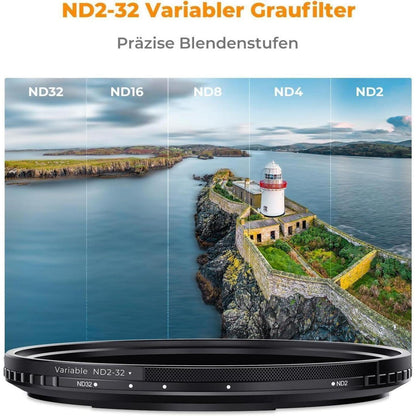 Magnetischer Variabler Graufilter ND2-32 (1-5 Stop) 77mm