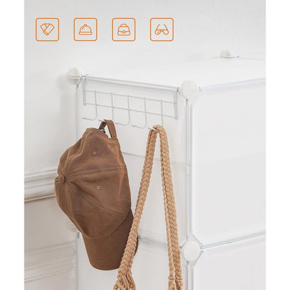 Schuhregal 16 Fächer, Schuhschrank Weiß, Ordnungssystem für Schuhe