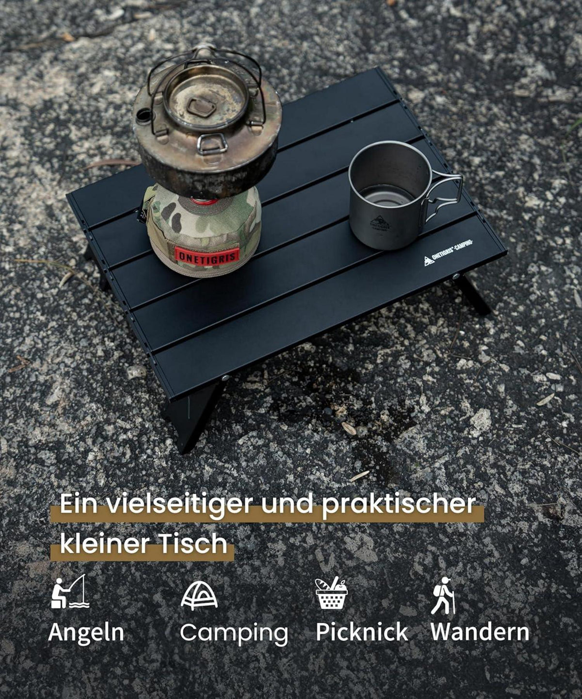 Campingtisch klappbar Aluminium Mini Outdoor Tisch Ultraleicht 30 kg