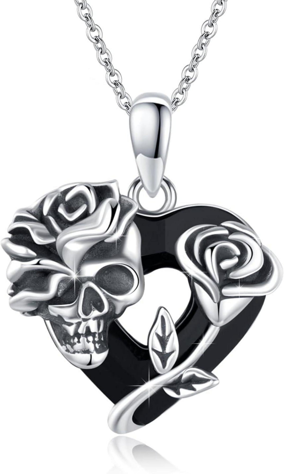 TRISHULA Totenkopf Halskette Gothic Schmuck Geschenke Damen Mädchen