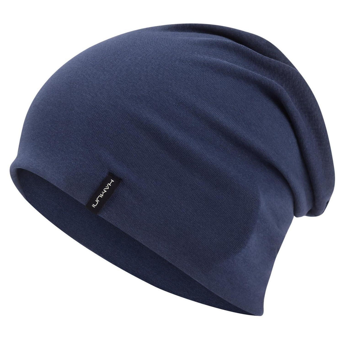 Slouchy Beanie Mütze Damen & Herren – Weiche Baumwoll Beanie Blau