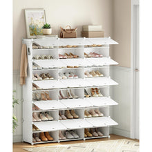 Hoobro Schuhregal mit 15 Fächern für 54 Paar Schuhe Weiß 120