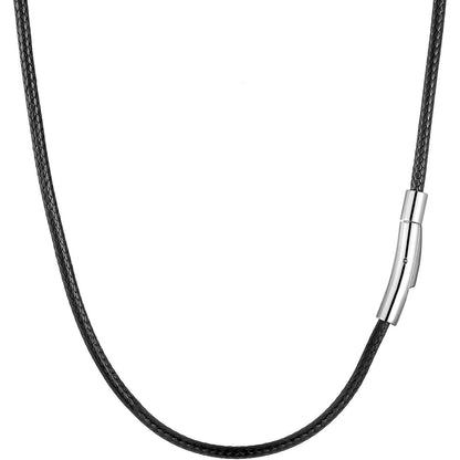 Kette Herren mit Verschluss, 2/3mm, 46-76cm in Lederoptik