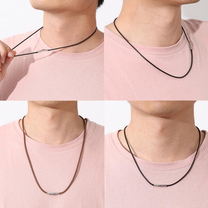 Lederkette Herren Damen Schwarz Braun 46-76cm 2/3mm mit Verschluss