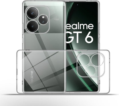 Transparente QULLOO Silikonhülle für Realme GT 6/GT 6T - Ultra Dünn