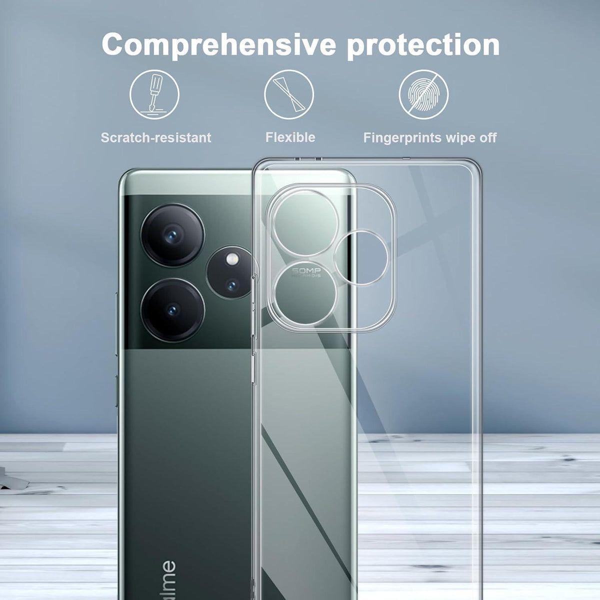 QULLOO Realme GT 6 / GT 6T Hülle - Transparente Silikon