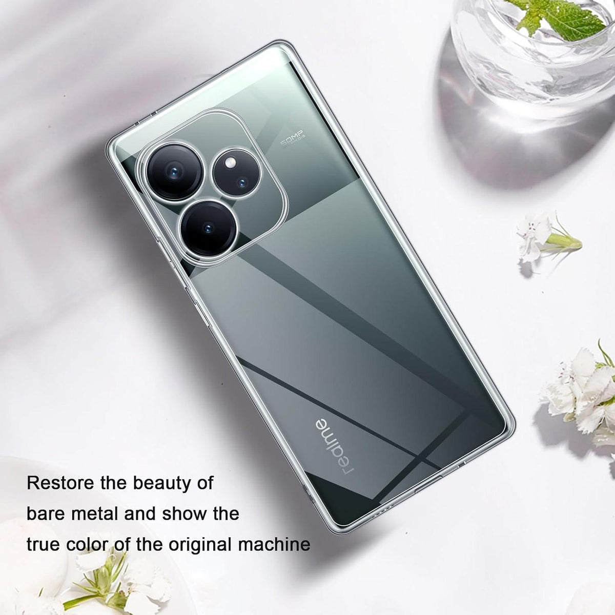 QULLOO Crystal Clear Silikon Hülle Realme GT 6 GT 6T Transparent TPU Schutz