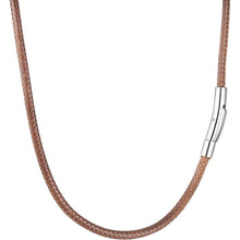 Herren Lederkette 2/3mm Schwarz/Braun 46-76cm