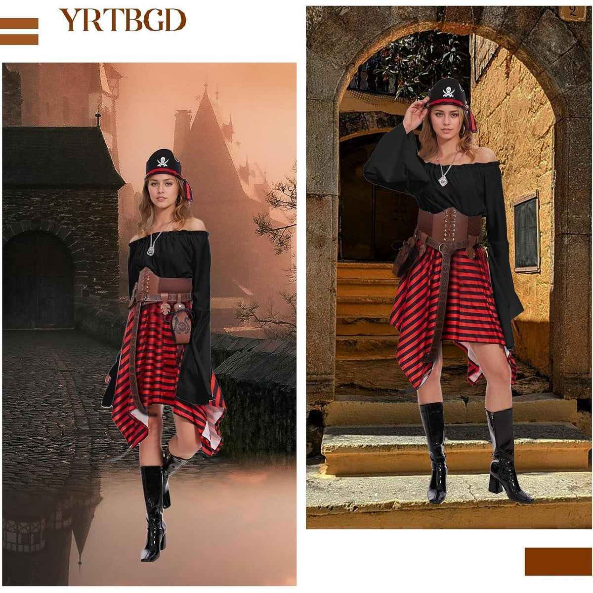 Mittelalter Damen Kostüm Zubehör Set Renaissance Viking