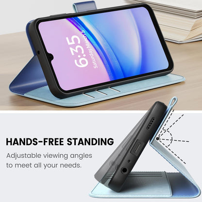 Samsung A15 5G Handyhülle mit Panzer Schutz Glas - Himmelblau
