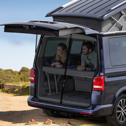 VW T5 T6 Heckklappen Sonnenschutznetz mit Reißverschluss