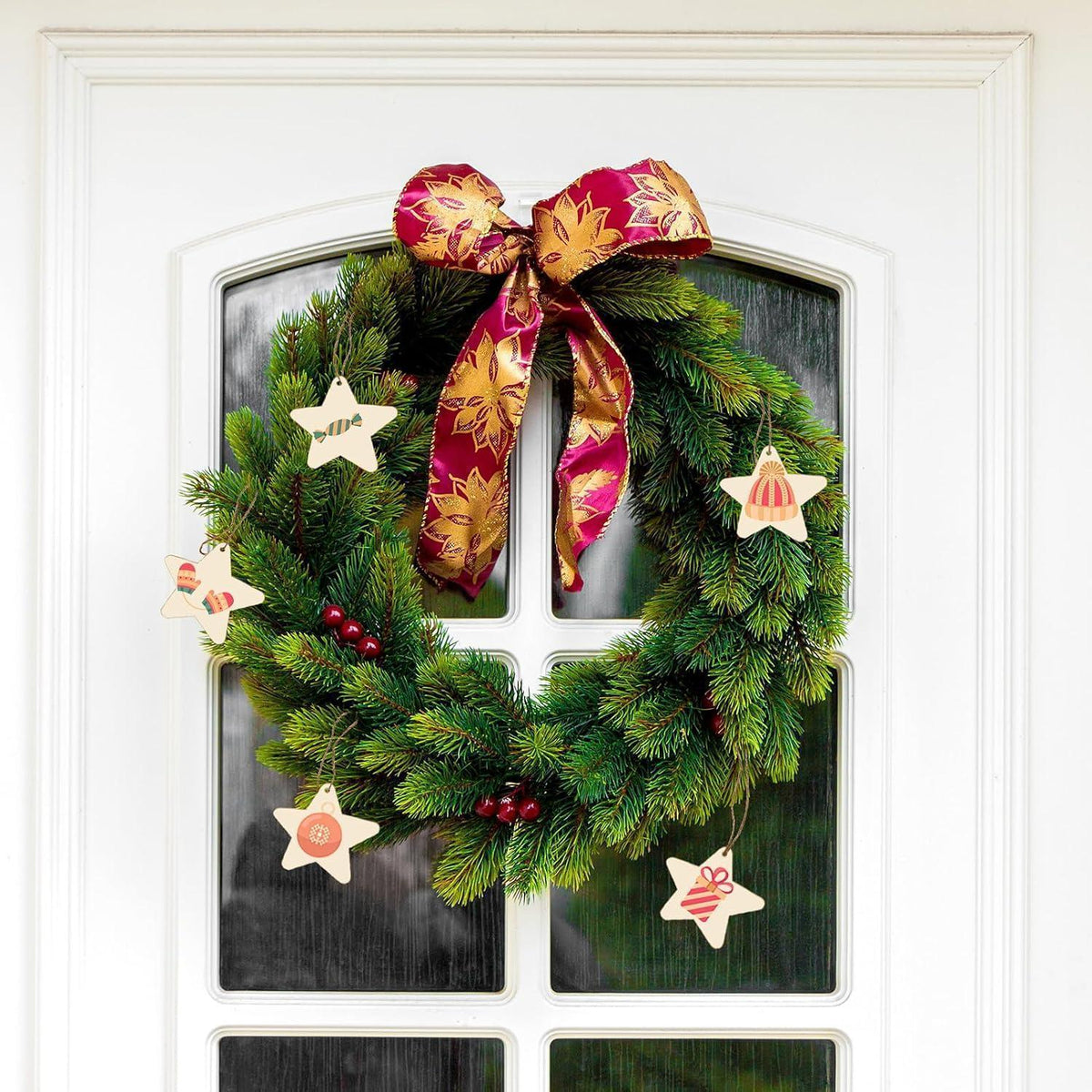 36 Holzsterne Bastelset Weihnachten – DIY Baumschmuck & Deko