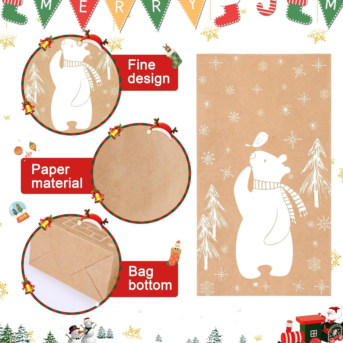 Adventskalender zum Befüllen für Kinder mit Numerisch Hangtags, DIY