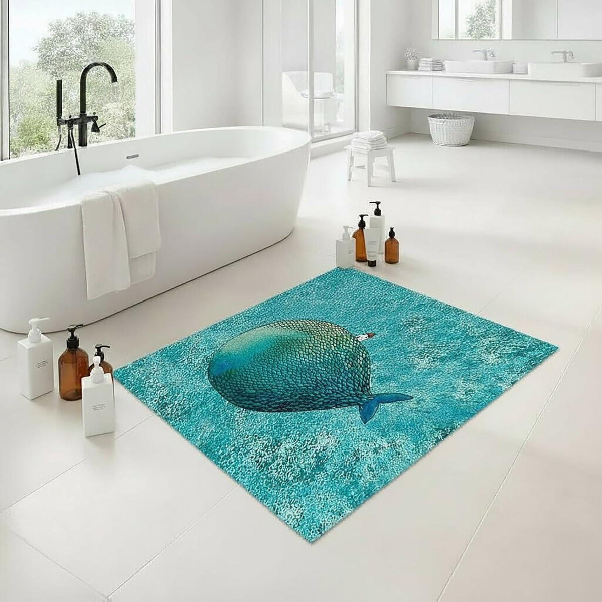 Rutschfeste Duschmatte 120x150 cm – Modern & Komfortabel