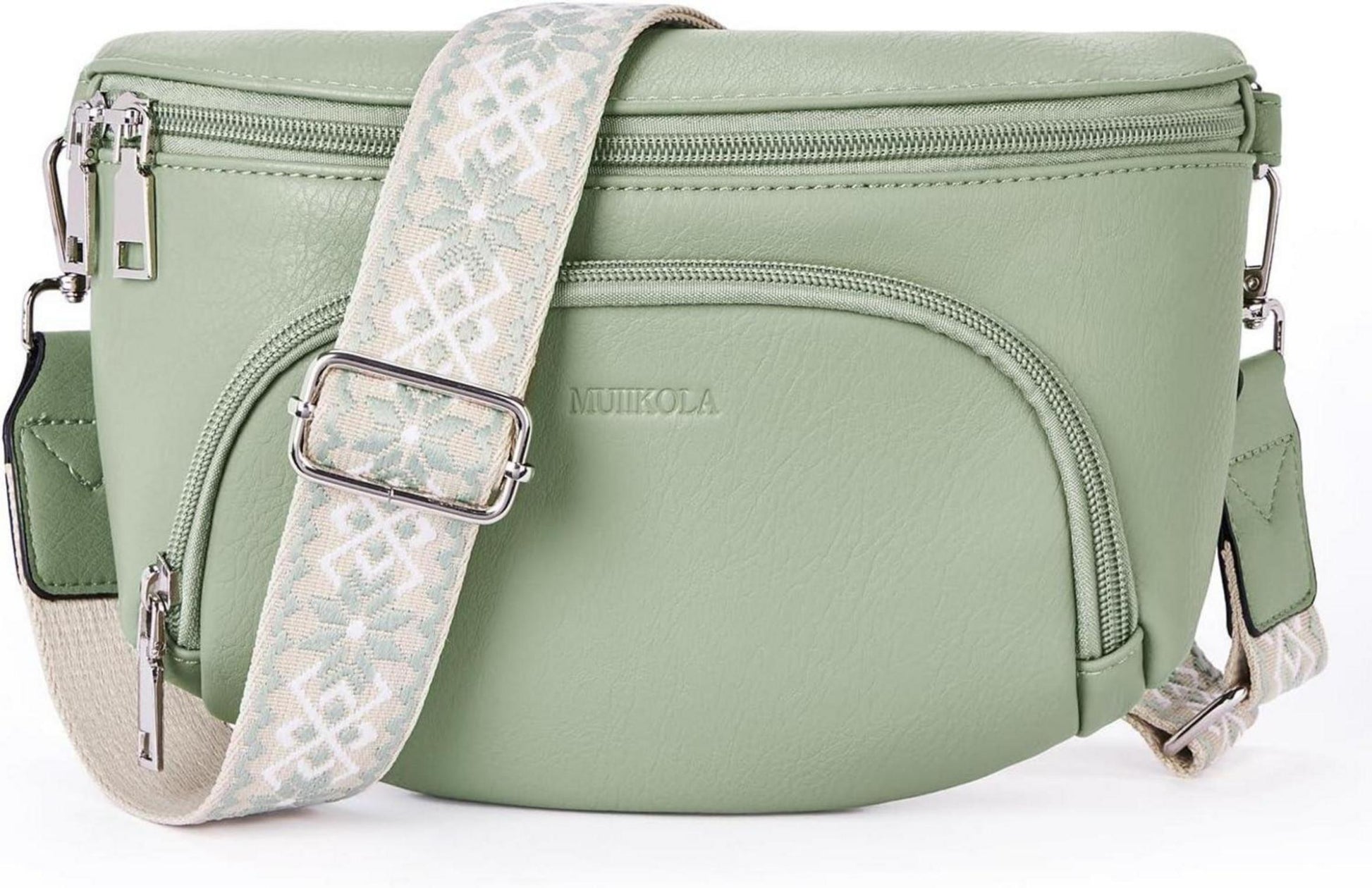 Damen Umhängetasche Veganes Leder RFID Blockierung Brusttasche