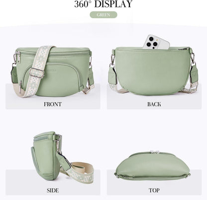 MUIIKOLA Damen RFID Umhängetasche Veganes Leder Crossbody Tasche Blockierung